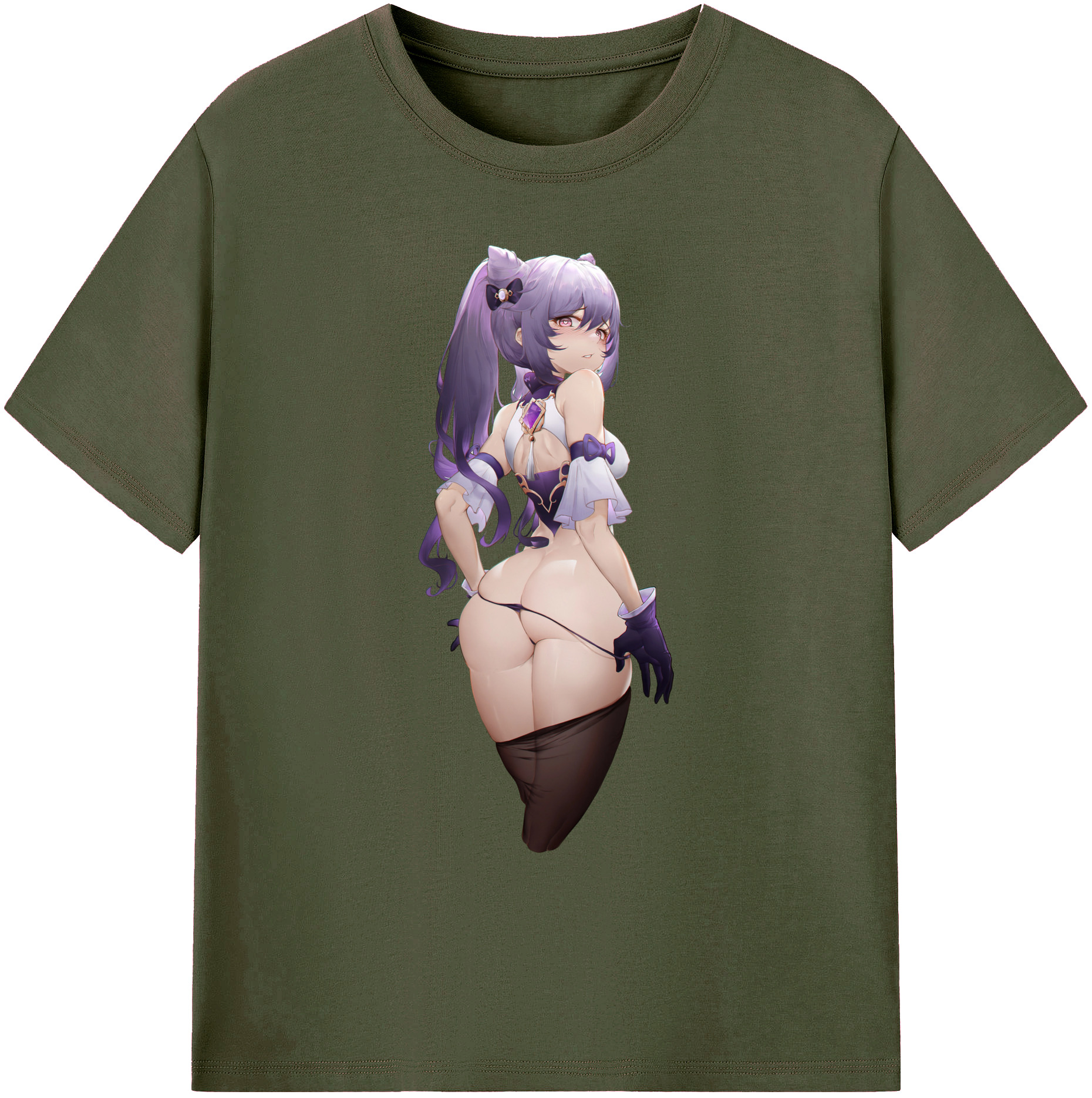 げんし神 刻晴 こくせい genshin Kokusei 綿100％ メンズ半袖Tシャツ｜肌触りやわらか＆通気性